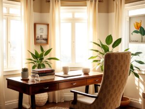 Charming Home Office with a Cozy Vibe – free AI stock image