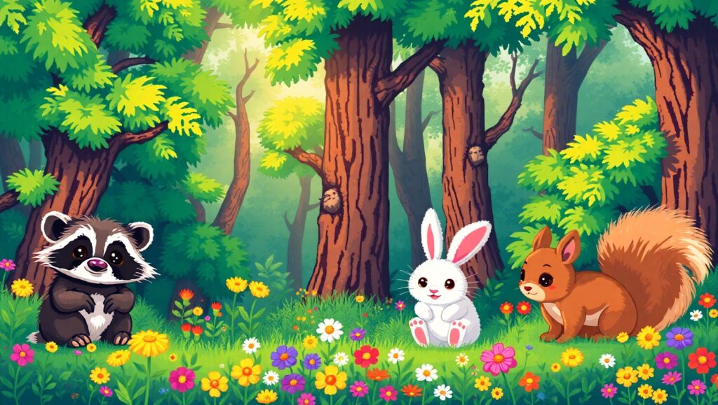 Charming Pixel Art Forest Adventure – free AI stock image