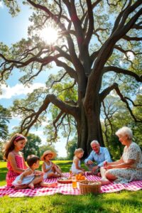 A Cherished Family Gathering in Nature – free AI stock image