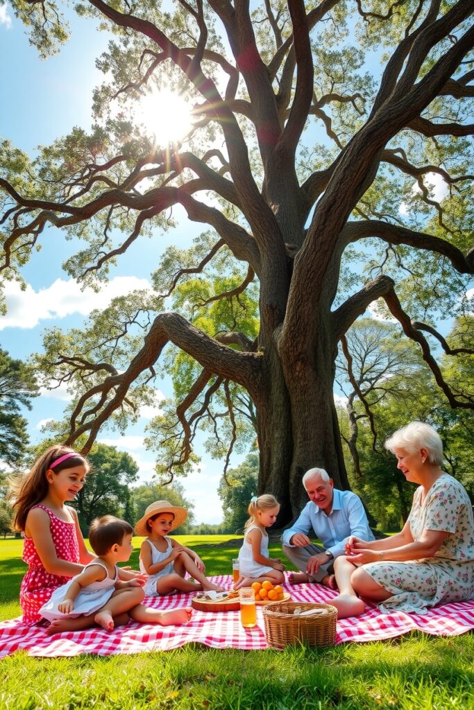 A Cherished Family Gathering in Nature – free AI stock image