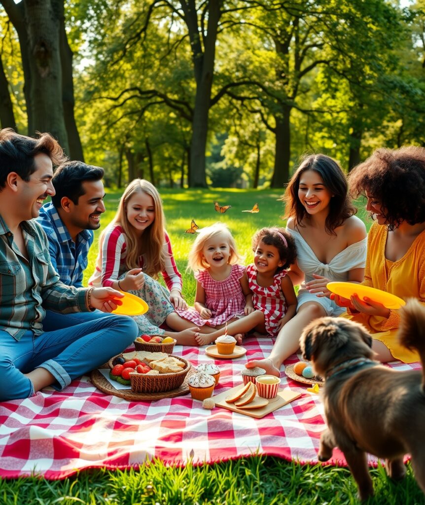Cherished Moments with Family in the Park – free AI stock image
