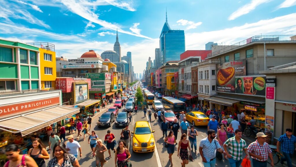 City Life from a High Angle – free AI stock image