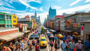 City Life from a High Angle – free AI stock image