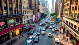 City Life from a High Angle – free AI stock image