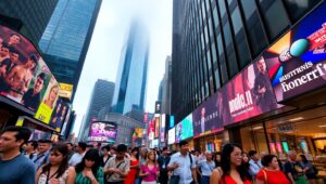 City Life from Below – free AI stock image