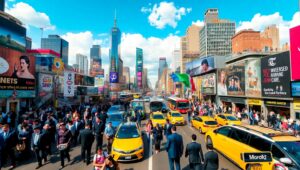 City Life from High Above – free AI stock image