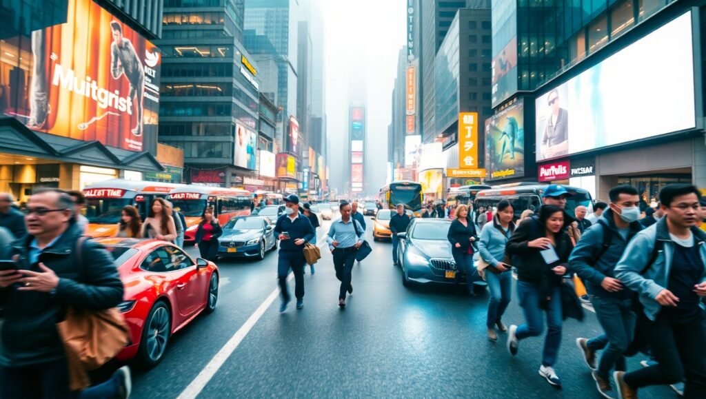 City Life in Motion 5rY – free AI stock image