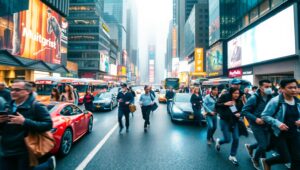 City Life in Motion 5rY – free AI stock image