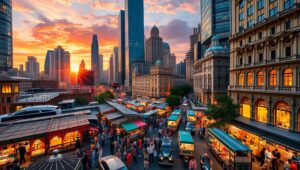City Lights at Dusk – free AI stock image