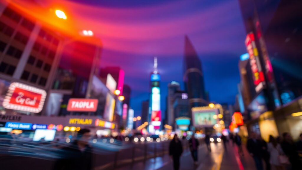 City Lights in Bokeh Bliss g0Y – free AI stock image