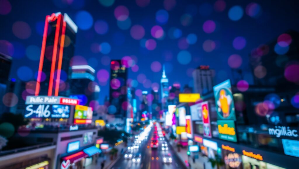 City Lights in Bokeh Style 5pl – free AI stock image