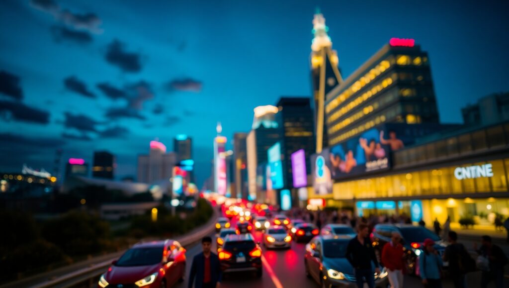 City Lights in Bokeh Style – free AI stock image
