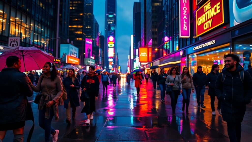 City Lights in Dreamy Bokeh – free AI stock image