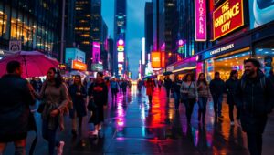 City Lights in Dreamy Bokeh – free AI stock image