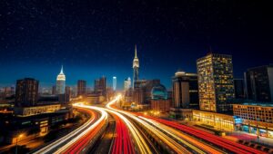 City Lights in Motion – free AI stock image