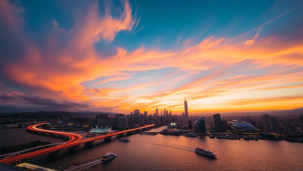 City Lights in Motion – free AI stock image