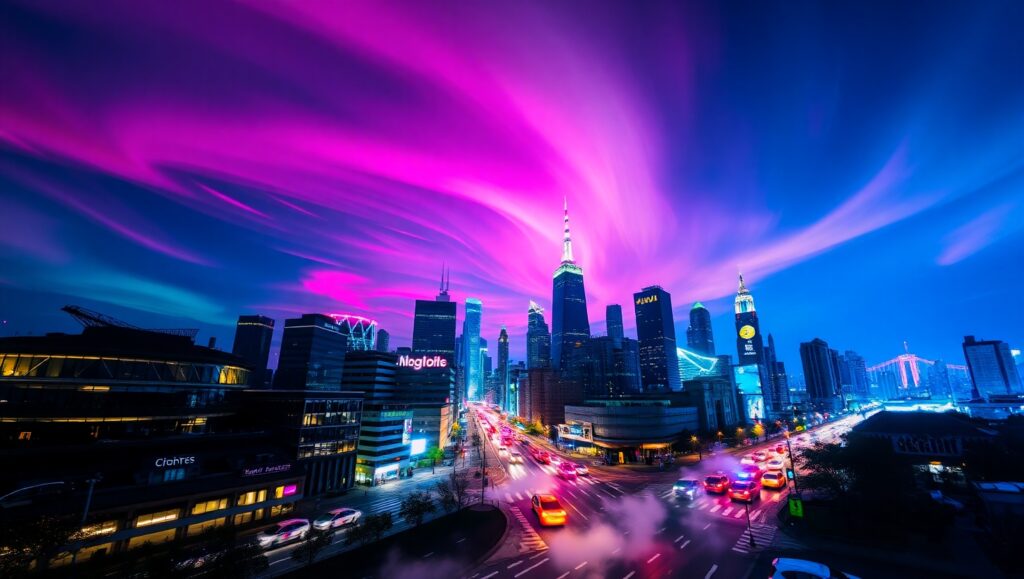 City Lights in Motion – free AI stock image