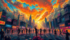 City of Emotional Turmoil – free AI stock image