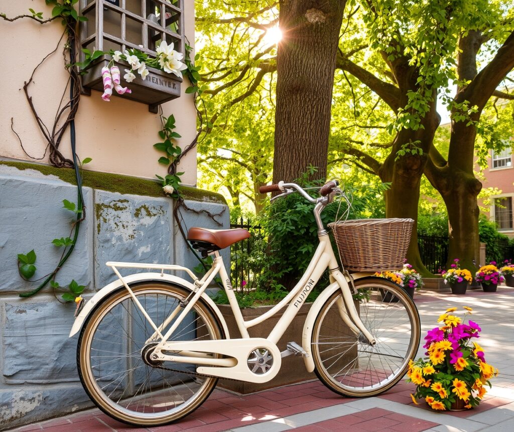 Classic Vintage Bicycle by a Rustic Wall – free AI stock image