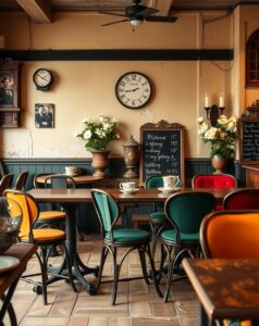 Classic Vintage Coffee Shop Atmosphere – free AI stock image