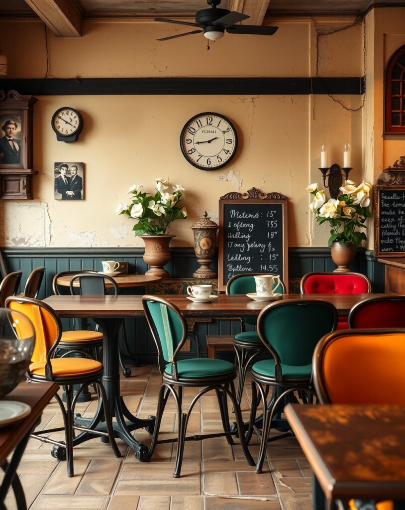 Classic Vintage Coffee Shop Atmosphere – free AI stock image