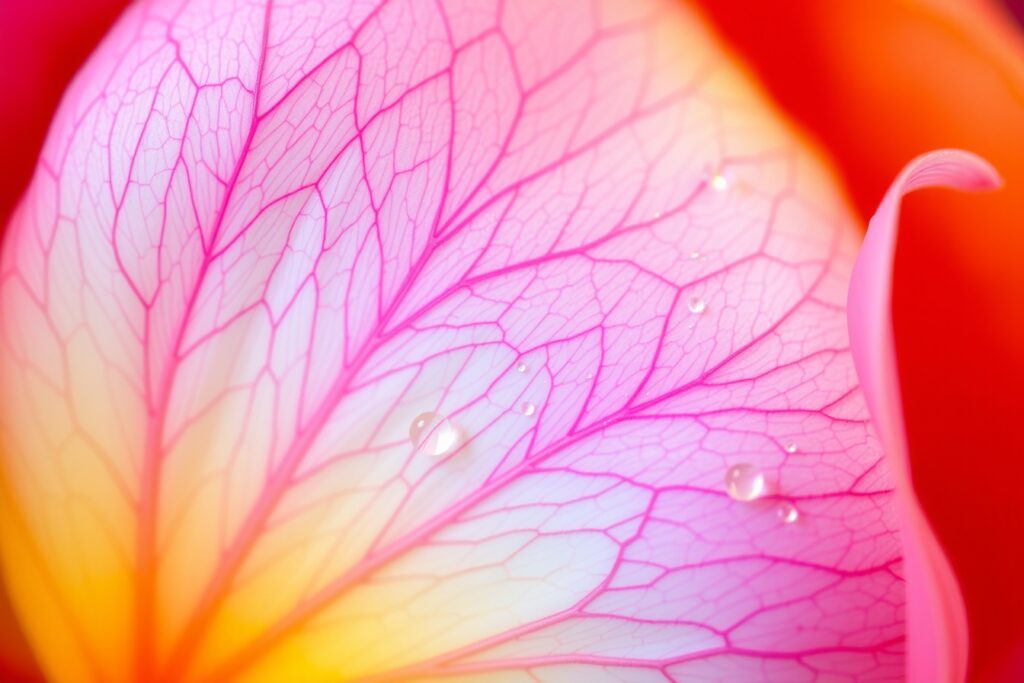 Close-Up of an Intricate Flower Petal – free AI stock image