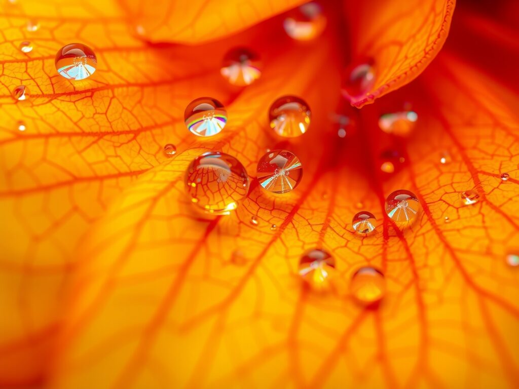 Close-up of Dew-kissed Flower Petals – free AI stock image