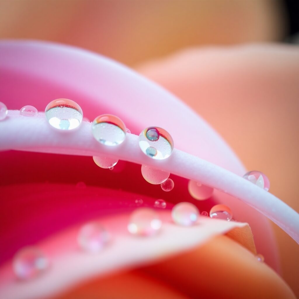 Close-Up of Dew-Kissed Flower Petals – free AI stock image