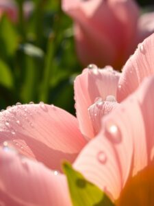 Close-Up of Dew-Kissed Petals – free AI stock image