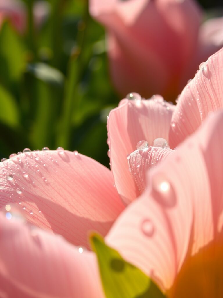 Close-Up of Dew-Kissed Petals – free AI stock image