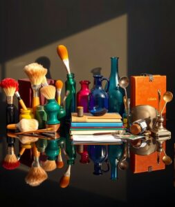 A Collection of Colorful Everyday Objects – free AI stock image