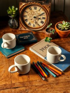 A Collection of Everyday Objects on a Table – free AI stock image