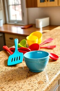 A Collection of Colorful Kitchen Utensils – free AI stock image