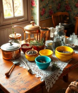 A Collection of Vintage Kitchen Objects – free AI stock image
