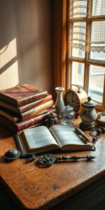 A Collection of Vintage Objects on a Table – free AI stock image