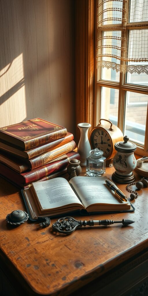 A Collection of Vintage Objects on a Table – free AI stock image