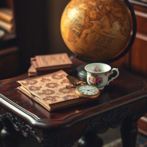 Collection of Vintage Objects on Table – free AI stock image