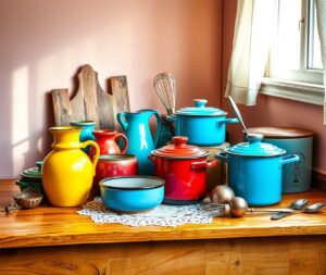 A Collection of Vintage Kitchen Objects – free AI stock image