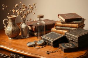 A Collection of Vintage Objects on a Table – free AI stock image