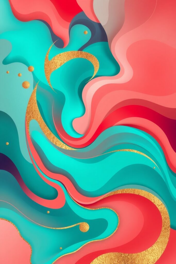 Colorful Abstract Background with Fluid Shapes – free AI stock image