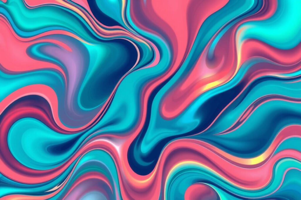 Colorful Abstract Background with Fluid Shapes – free AI stock image