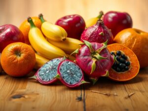 Colorful Array of Fresh Fruits on Table – free AI stock image