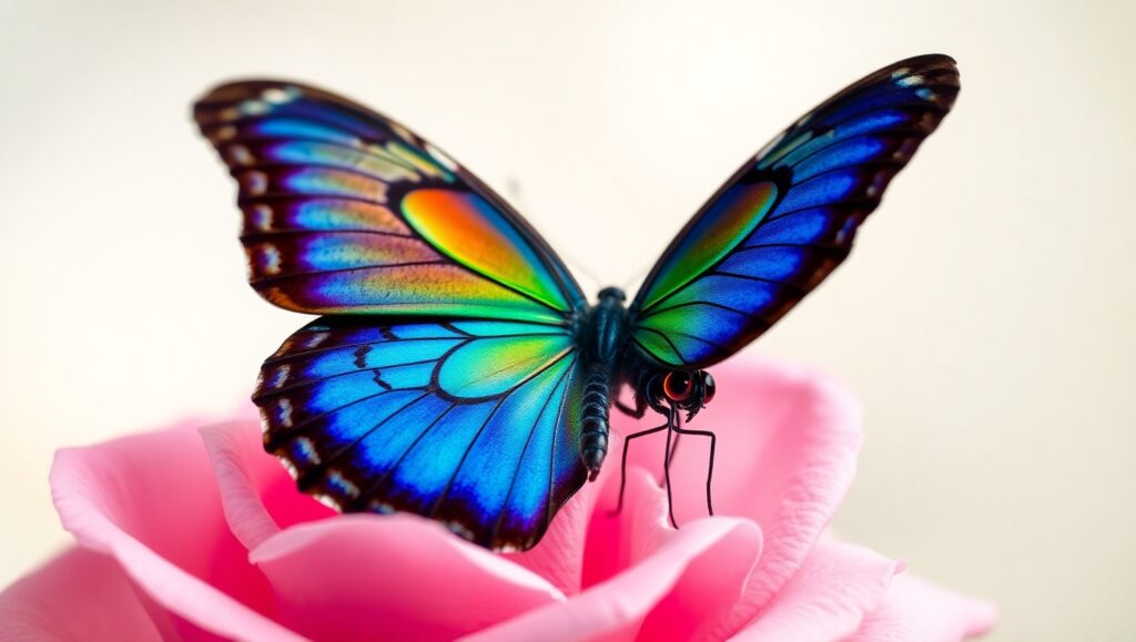 Colorful Butterfly on a Flower – free AI stock image