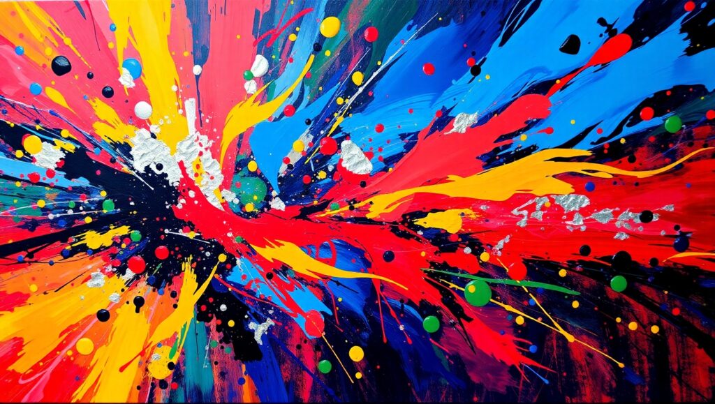 Colorful Chaos in Abstract – free AI stock image