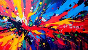 Colorful Chaos in Abstract – free AI stock image