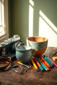 Colorful Collection of Everyday Objects – free AI stock image