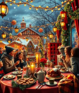 Colorful Decorations and Festive Lights – free AI stock image