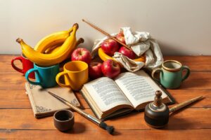 Colorful Display of Everyday Objects – free AI stock image