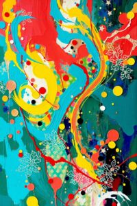 Colorful Energy in Abstract Form – free AI stock image