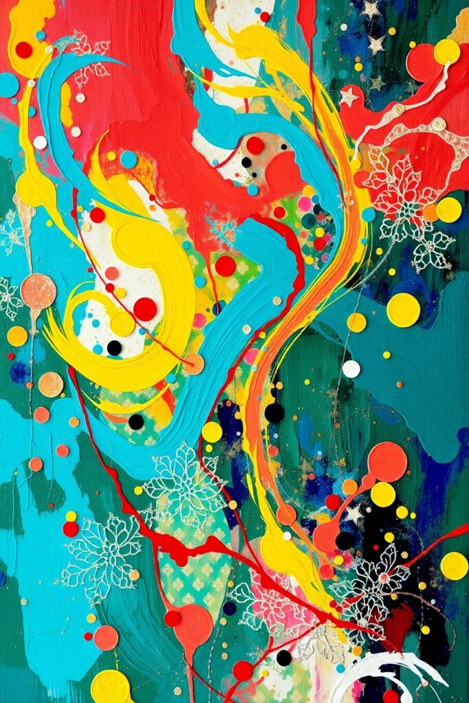 Colorful Energy in Abstract Form – free AI stock image